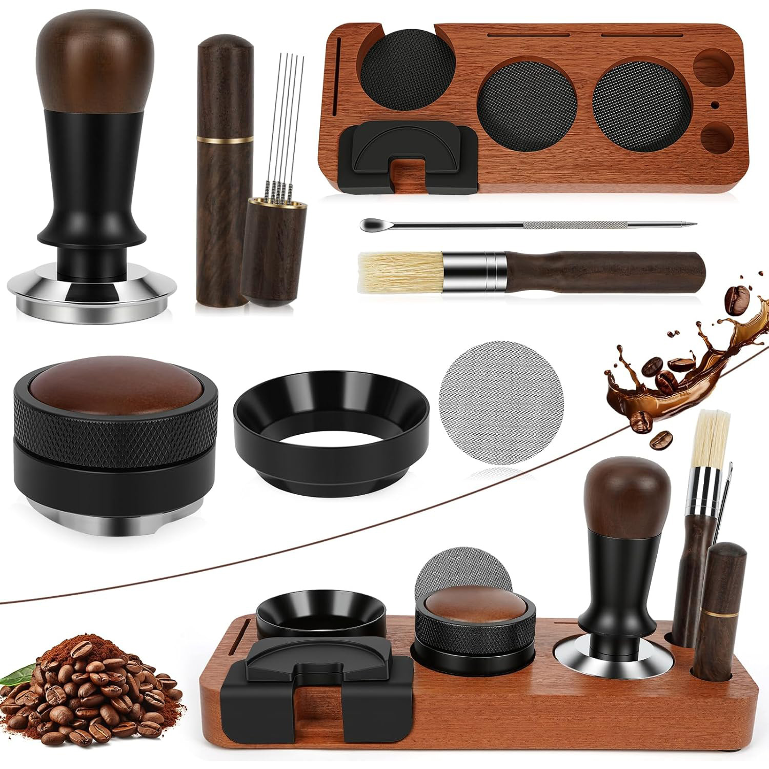 Espresso Tamper Set - 51mm 53mm 58mm 8 Parçalı Espresso