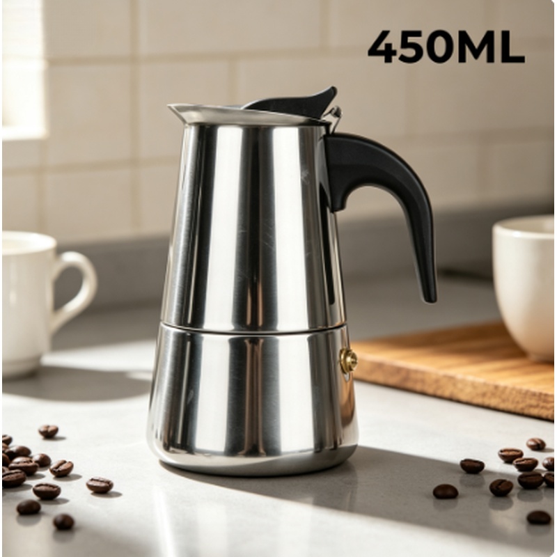 Coffee Equipment Wholesale - Çok Kaplı Paslanmaz Çelik Moka Pot