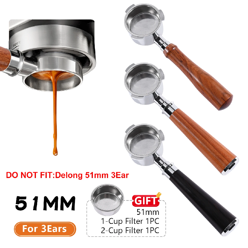 Coffee Equipment Wholesale - Kahve Dipsiz Portafilter 51mm Homix H11