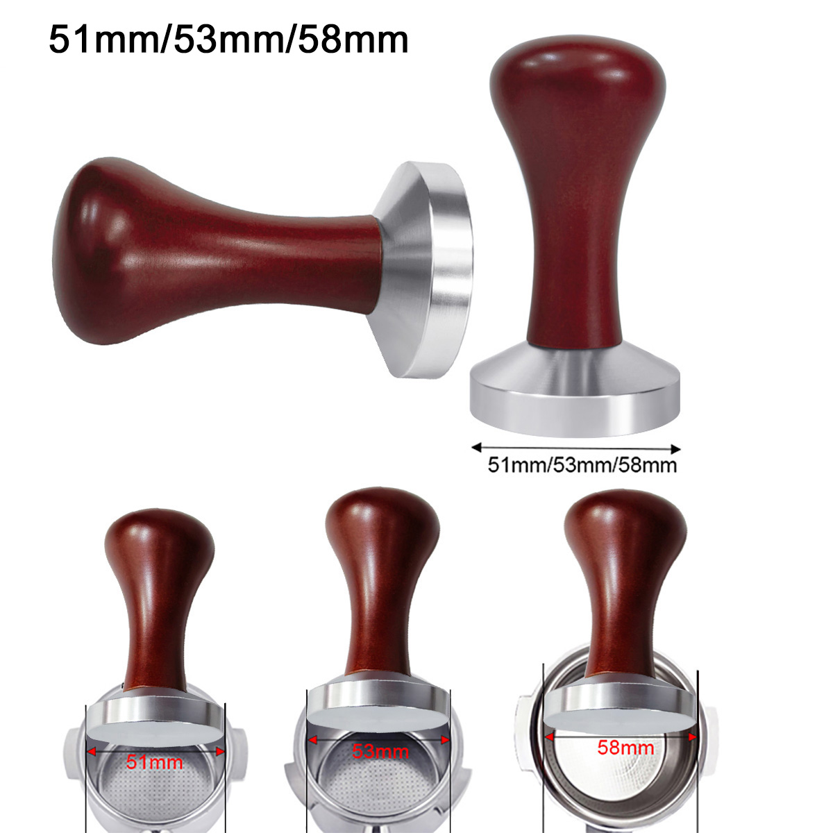 Espresso Tamper Set - 51mm 53mm 58mm Espresso sabotaj kahve