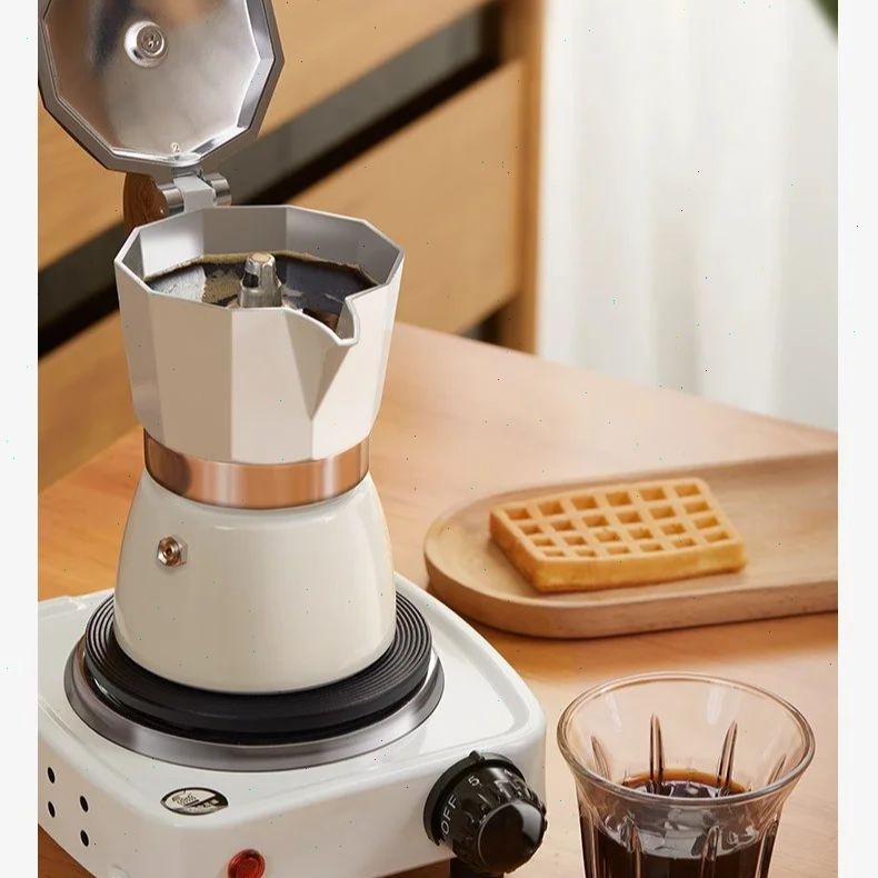 Coffee Equipment Wholesale - Yuvarlak Tabanlı Moka Pot Tek Valfli
