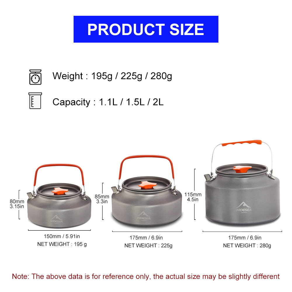 Widesea 1.1L 2L1.5L Kamp Su Is - Coffee Equipment For Camping incelemesi ve fiyatı
