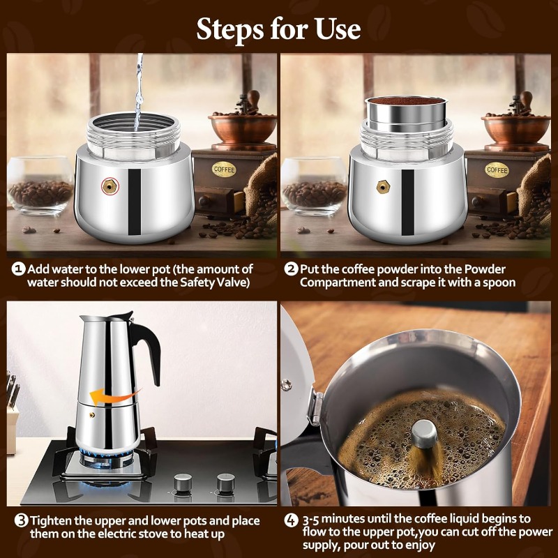 6 fincan Mocha Pot Paslanmaz Ç - Coffee Equipment Wholesale incelemesi ve fiyatı