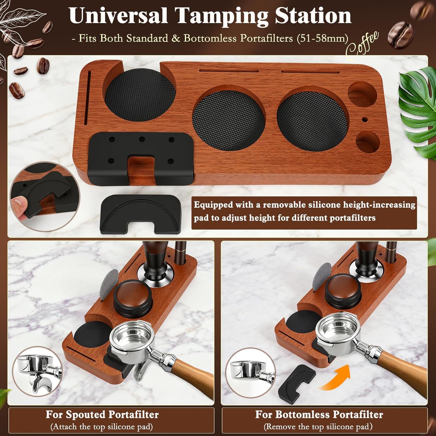 51mm 53mm 58mm 8 Parçalı Espre - Espresso Tamper Set incelemesi ve fiyatı