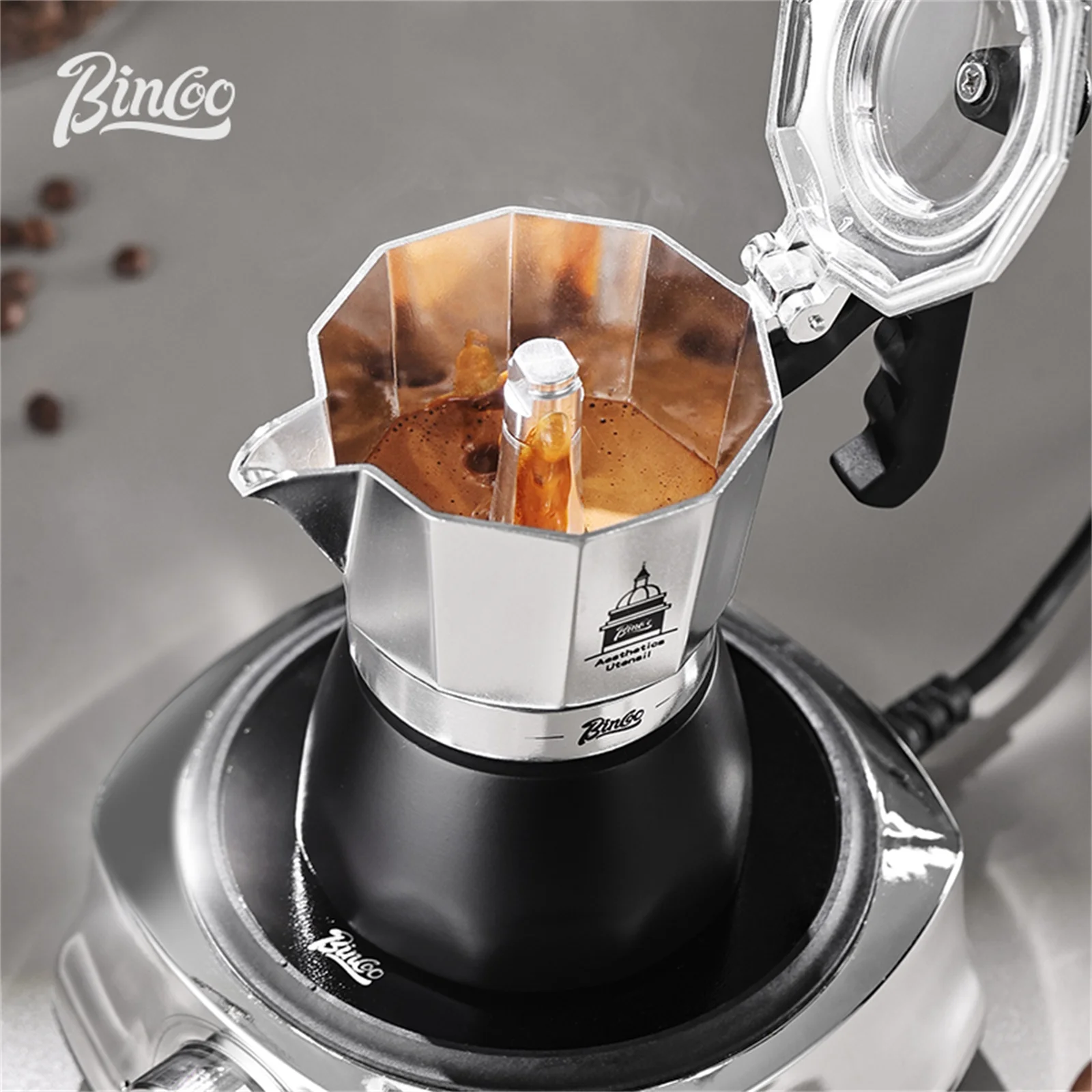 BINCOO Çift Valfli Moka Pot, E - Coffee Equipment Wholesale incelemesi ve fiyatı