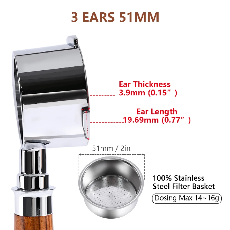 Kahve Dipsiz Portafilter 51mm  - Coffee Equipment Wholesale incelemesi ve fiyatı