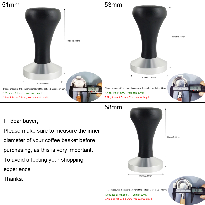 51mm/53mm/58mm Espresso Sabota - Espresso Tamper Set incelemesi ve fiyatı