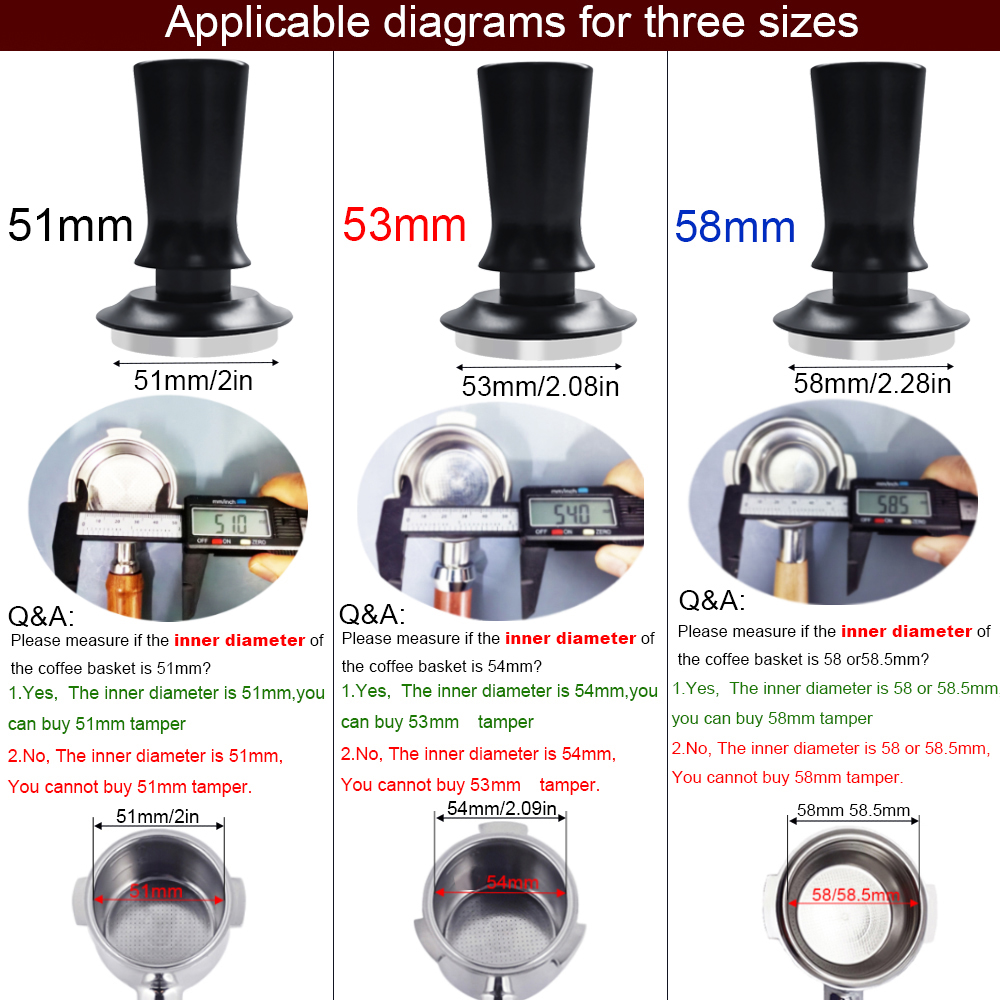 51/53/58mm Espresso Sabotaj, 5 - Espresso Tamper Set incelemesi ve fiyatı